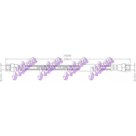 Тормозной шланг BROVEX-NELSON B3WNH 3970746 H1208 X8ZH J