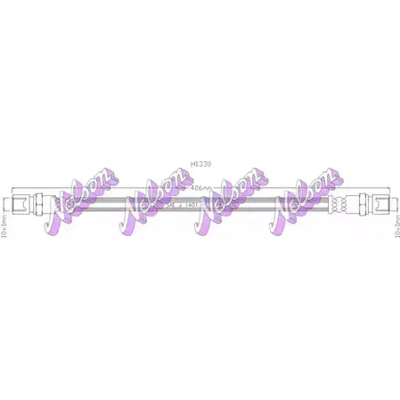 Тормозной шланг BROVEX-NELSON NT6QV I6 12CLAV 3970784 H1330 изображение 0