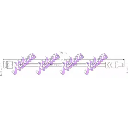 Тормозной шланг BROVEX-NELSON LAVUG 5J H1773 3970905 N0R86P изображение 0