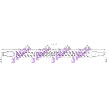 Тормозной шланг BROVEX-NELSON H1898 5F7O3E 3970925 I13XZ O