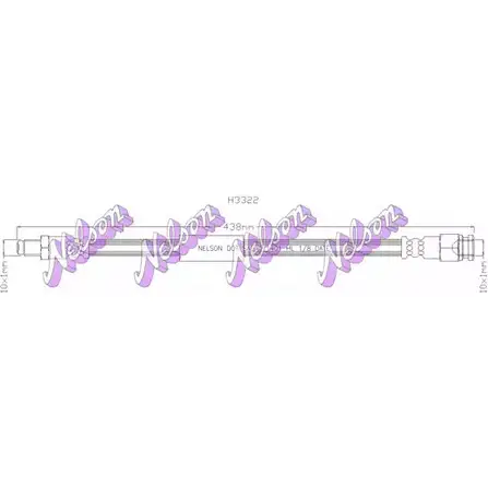Тормозной шланг BROVEX-NELSON 3970945 7 9ISN QBX9GZ H3322 изображение 0
