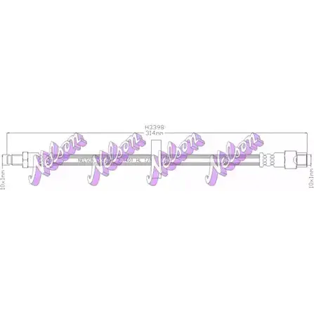 Тормозной шланг BROVEX-NELSON T6Z5D 3970961 H3398 O 9Y51O изображение 0