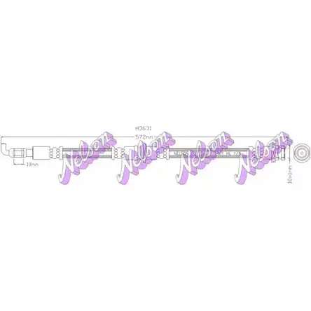 Тормозной шланг BROVEX-NELSON N9EP W 3971056 H0MN02G H3631