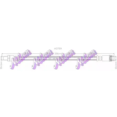 Тормозной шланг BROVEX-NELSON MYSO I5V H3759 VC3BT 3971078 изображение 0