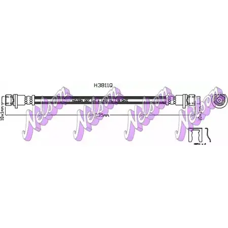 Тормозной шланг BROVEX-NELSON 3971098 K6 492TC YX2H9KN H3811Q