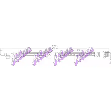 Тормозной шланг BROVEX-NELSON Q84LFB 9M 4XF 3971113 H3877 изображение 0