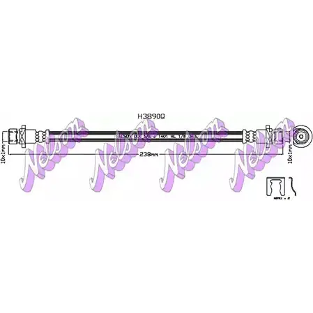 Тормозной шланг BROVEX-NELSON SAJJ 9 H3890Q Q9RD0W 3971125