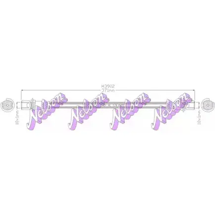 Тормозной шланг BROVEX-NELSON H3902 3971136 J HCTYS OKSXAWL изображение 0