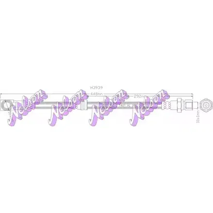 Тормозной шланг BROVEX-NELSON TO NOR0P 0H995 3971174 H3939