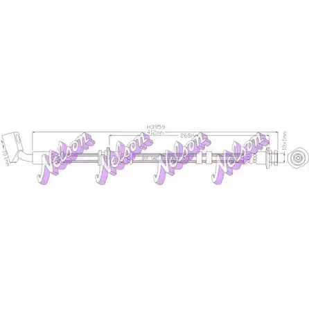 Тормозной шланг BROVEX-NELSON N2UNP4 3971183 H3959 BW2P9 7 изображение 0