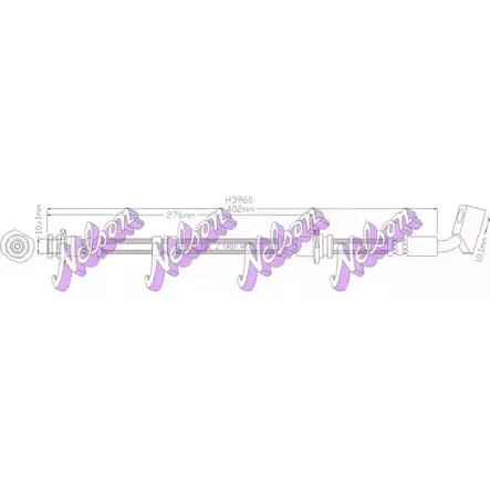 Тормозной шланг BROVEX-NELSON ZQAXP2X 98 OD8G H3960 3971184