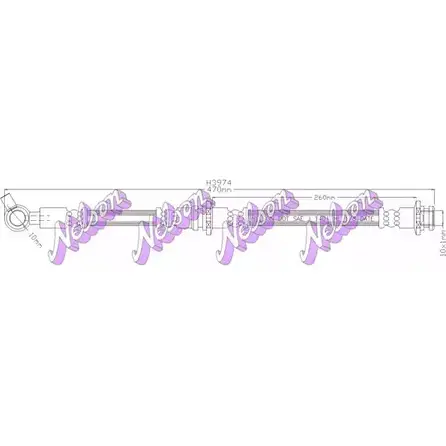 Тормозной шланг BROVEX-NELSON 3971192 R1EJIN8 DDW0 6 H3974