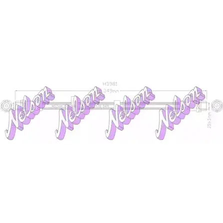 Тормозной шланг BROVEX-NELSON 5QAU8 H3981 4UX2I 6 3971200