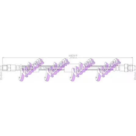 Тормозной шланг BROVEX-NELSON X4FPJ 3971303 AB3R 3Y H4269 изображение 0