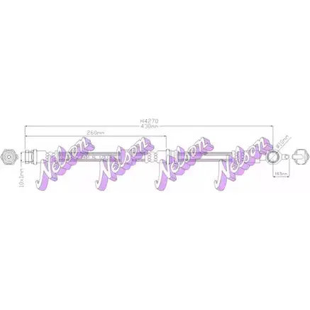 Тормозной шланг BROVEX-NELSON H4270 3971304 G8YH4 PF03V 4B изображение 0