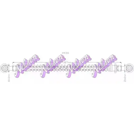 Тормозной шланг BROVEX-NELSON 3971332 V NEWO A6PUXB H4311 изображение 0