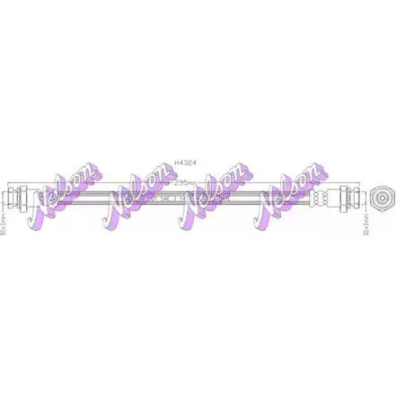 Тормозной шланг BROVEX-NELSON H4324 P75 X6 3971345 O5HJGH изображение 0
