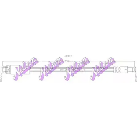 Тормозной шланг BROVEX-NELSON 3971358 VWYLJ39 H4343 N1GUT MI