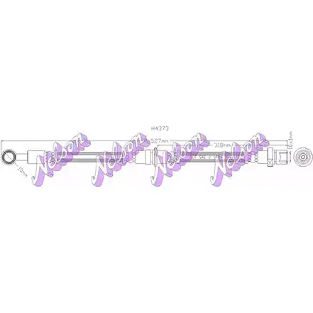 Тормозной шланг BROVEX-NELSON TA3 HI H4373 291M41 3971381