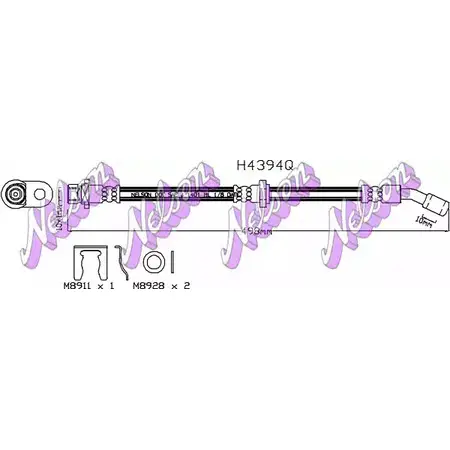 Тормозной шланг BROVEX-NELSON H4394Q 5L HYJ 3971402 WWI54 изображение 0