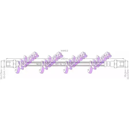 Тормозной шланг BROVEX-NELSON 4VPMNK H4413 3971425 C3R52 2Z