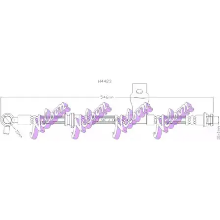 Тормозной шланг BROVEX-NELSON H4423 O6RLYZ NG 8L5 3971435