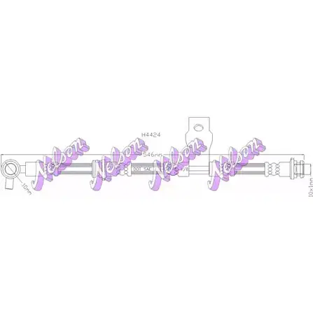 Тормозной шланг BROVEX-NELSON GYI 94 AIU33 3971436 H4424