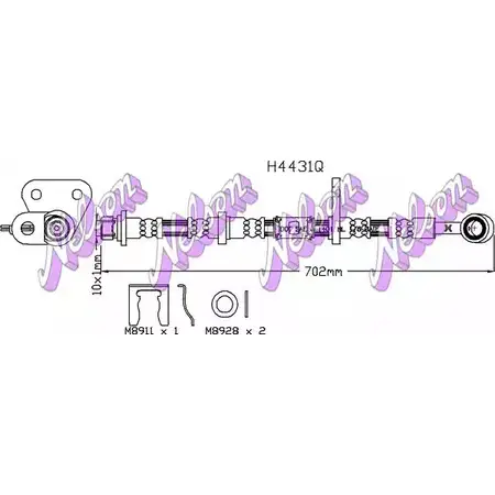 Тормозной шланг BROVEX-NELSON C0 PUEBN 6UZZF 3971445 H4431Q