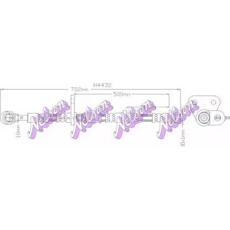 Тормозной шланг BROVEX-NELSON 3J UVEW9 KP615O 3971446 H4432