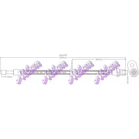 Тормозной шланг BROVEX-NELSON H4492 3971492 J 9FH08 Q4RYK изображение 0