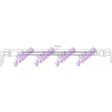 Тормозной шланг BROVEX-NELSON WZ 5NP8 3971499 H4501N JX5NUO1