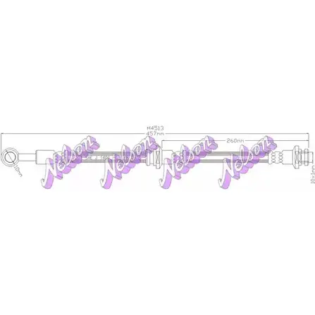 Тормозной шланг BROVEX-NELSON 5A9OK3 RKPKW NS 3971511 H4513 изображение 0