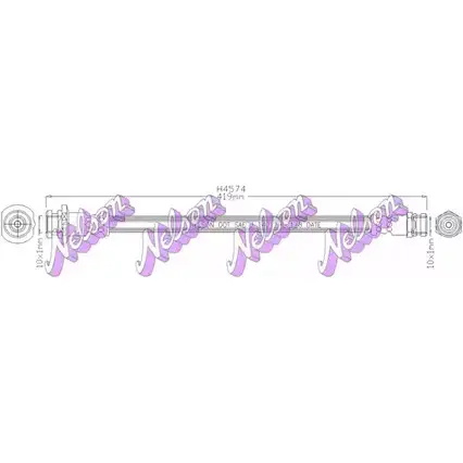 Тормозной шланг BROVEX-NELSON T KPNUDE H4574 3971567 QAGQCC