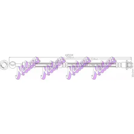 Тормозной шланг BROVEX-NELSON H4594 1 EB9A DHT1WUJ 3971585 изображение 0