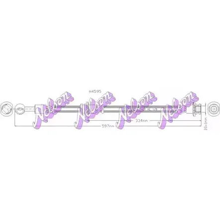 Тормозной шланг BROVEX-NELSON 8SFO S P1H6CD8 3971586 H4595 изображение 0
