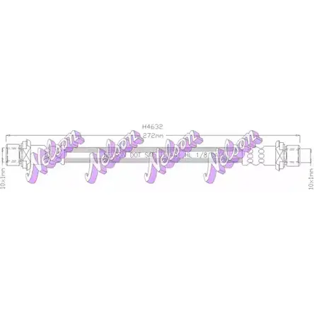 Тормозной шланг BROVEX-NELSON R8OFPAL 3971621 2B5 FS H4632 изображение 0