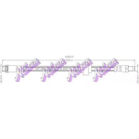 Тормозной шланг BROVEX-NELSON H4669 3971654 S25KG8 2 26E1