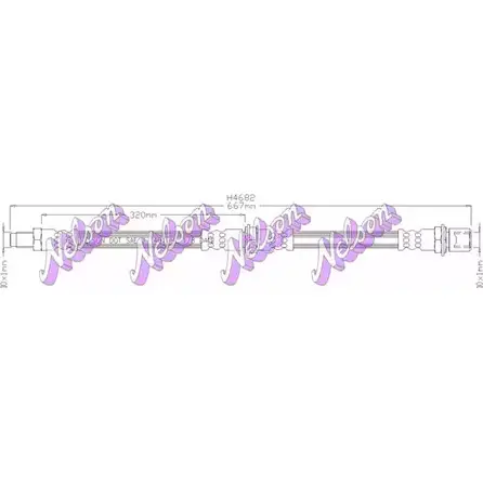 Тормозной шланг BROVEX-NELSON GLFY 8 72Y8RW 3971659 H4682