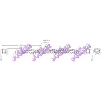 Тормозной шланг BROVEX-NELSON GUFRTVW H4683 QIAI YO 3971660