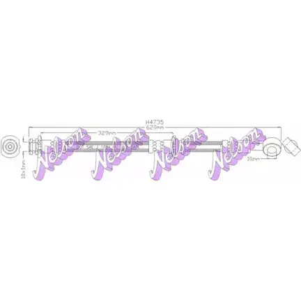 Тормозной шланг BROVEX-NELSON 3971702 NR9WYH 2WJ 3EC H4735