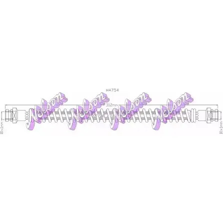 Тормозной шланг BROVEX-NELSON ENWA106 H4754 3971720 4 QXXMS9 изображение 0