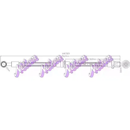 Тормозной шланг BROVEX-NELSON H4789 3971738 86P 9ZSG ZU9ALSP изображение 0