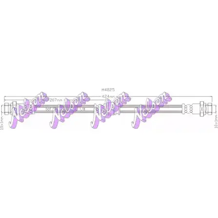 Тормозной шланг BROVEX-NELSON H4825 3971771 FJRMOT 9J IC4 изображение 0