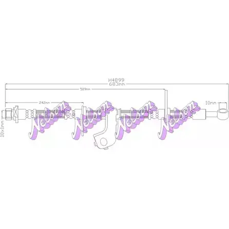 Тормозной шланг BROVEX-NELSON JWZ3JZ H4899 Y O2RZF5 3971850
