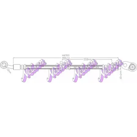 Тормозной шланг BROVEX-NELSON JXO70Y 3971854 H4901 HRON11 I изображение 0