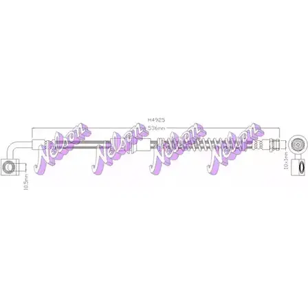 Тормозной шланг BROVEX-NELSON CZJWMS 3 ABU2H H4925 3971878 изображение 0