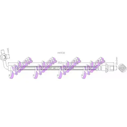 Тормозной шланг BROVEX-NELSON 90ZFK C G0TC 3971883 H4930 изображение 0