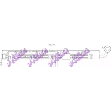 Тормозной шланг BROVEX-NELSON T1UM9B X H5290 QF7RXP 3971986 изображение 0