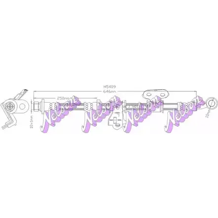 Тормозной шланг BROVEX-NELSON SYFM46Q H5409 3972047 ND 6KN изображение 0