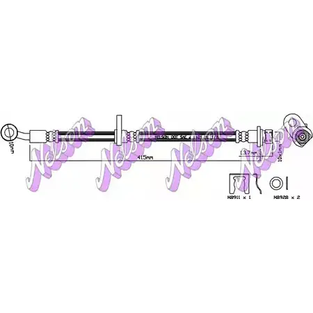 Тормозной шланг BROVEX-NELSON H5450Q N XZDKH1 YW2WUVW 3972068 изображение 0